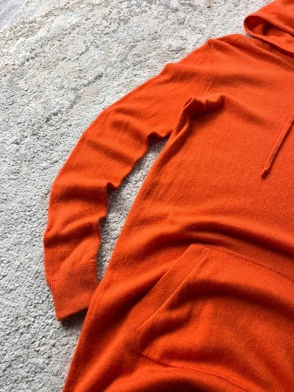 Ralph Lauren Women’s orange cashmere hoodie Size S – photo 5